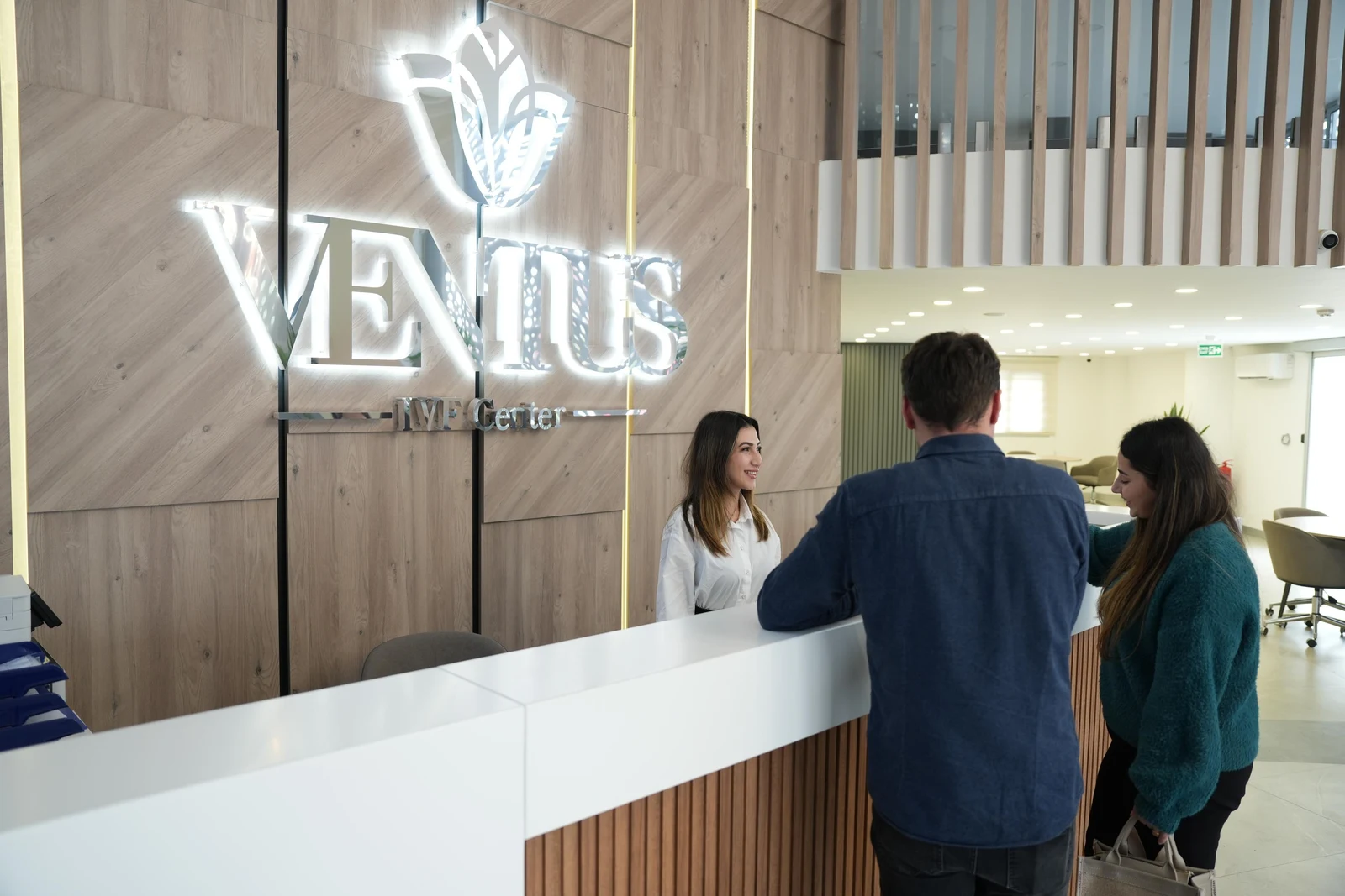Patient reception area at Ventus IVF